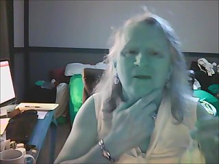 Granny plays with tampons