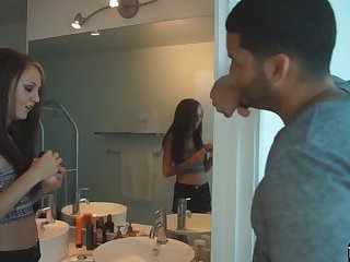 Cheating petite euro cuckolds her boyfriend