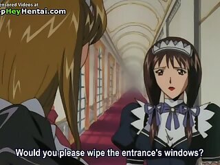 Hentai new maid in stockings has rough sex