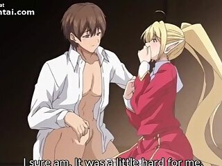 Hentai busty schoolgirl elf gets fucked hard