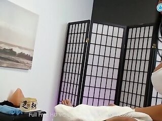 Chesty masseuse fucks her client