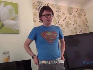 Amateur Redhead Sucks Nerd's Cock