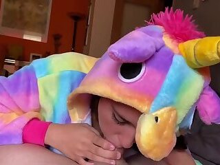 Unicorn Cosplay Blowjob with Big Ass and Cumshot