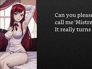 &lbrack;FayGrey&rsqb; Erza Scarlet buys you and turns you into her slave&period; Cuck Joi with