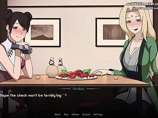 Naruto: Kunoichi Trainer - Tsunade And Tenten Handjob And Foot Job In Public Restaurant - Naruto