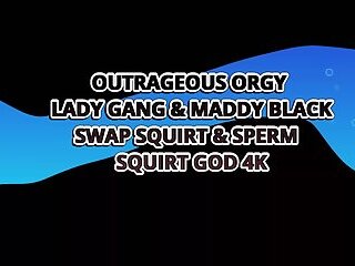 Maddy Black & Lady Gang's Squirting Orgy With Dean, Charlie & Matt!